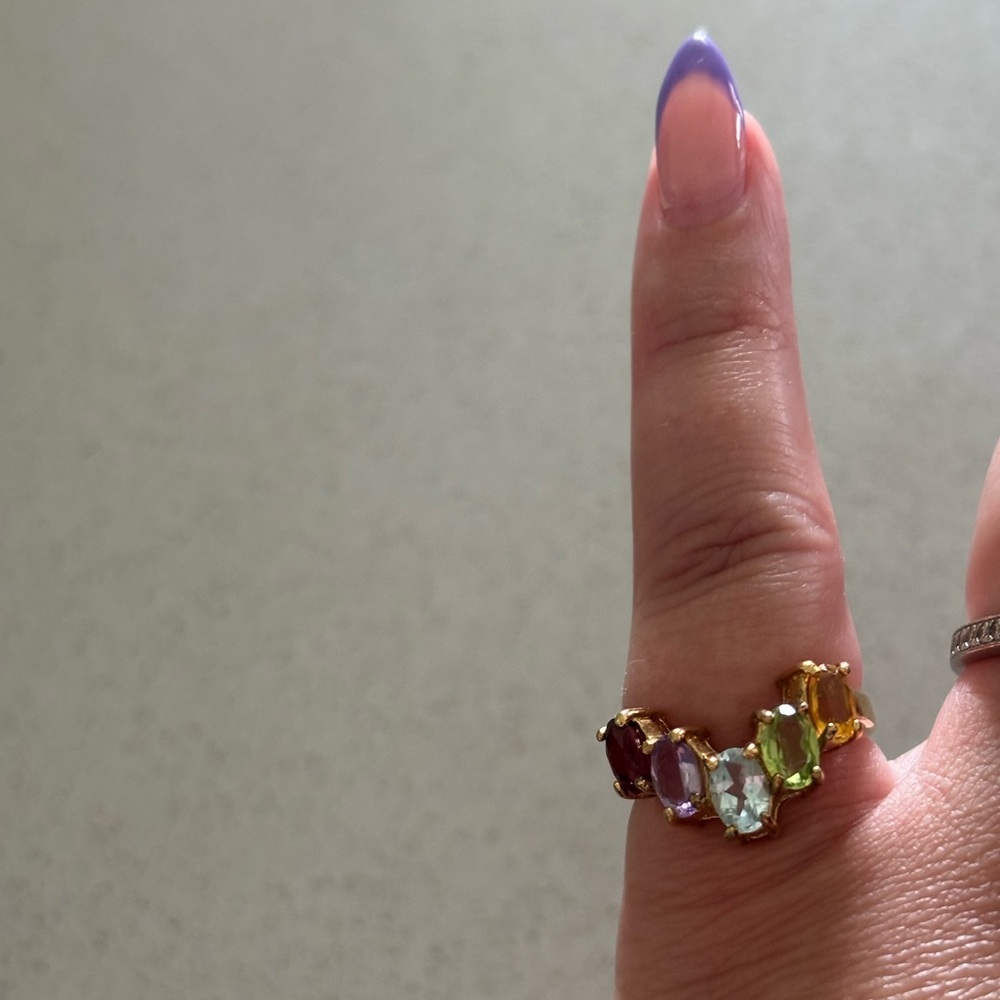 925 Sterling Multi Stone Ring - image 3